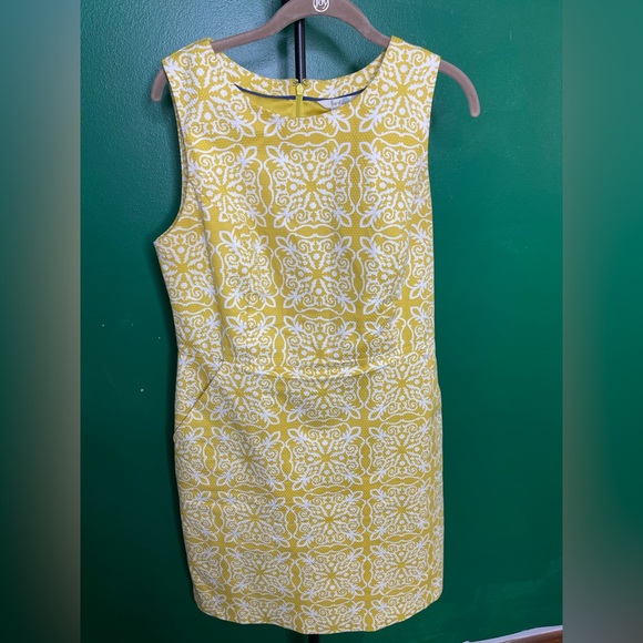 Boden NWOT Talia Sheath dress size 10R Floral Paisley Cotton Textured Career - Picture 2 of 12